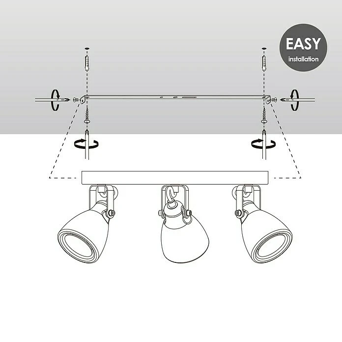 BAUHAUS Home Sweet Home LED-Deckenstrahler Vedi 5,8 W, L X B X H: 9,5 X 35,5 X 17,5 Cm, Beton, Warmweiß 6 BAUHAUS Home Sweet Home LED-Deckenstrahler Vedi 5,8 W, L X B X H: 9,5 X 35,5 X 17,5 Cm, Beton, Warmweiß – Bild 4