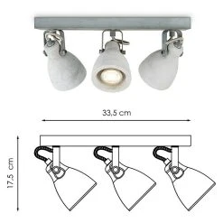 BAUHAUS Home Sweet Home LED-Deckenstrahler Vedi 5,8 W, L X B X H: 9,5 X 35,5 X 17,5 Cm, Beton, Warmweiß 12 BAUHAUS Home Sweet Home LED-Deckenstrahler Vedi 5,8 W, L X B X H: 9,5 X 35,5 X 17,5 Cm, Beton, Warmweiß -Bauhaus Home 12 3870