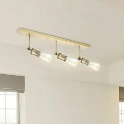 BAUHAUS Home Sweet Home LED-Deckenleuchte Spy 4 W, L X B X H: 47 X 9,5 X 20,5 Cm, Bronze, Warmweiß