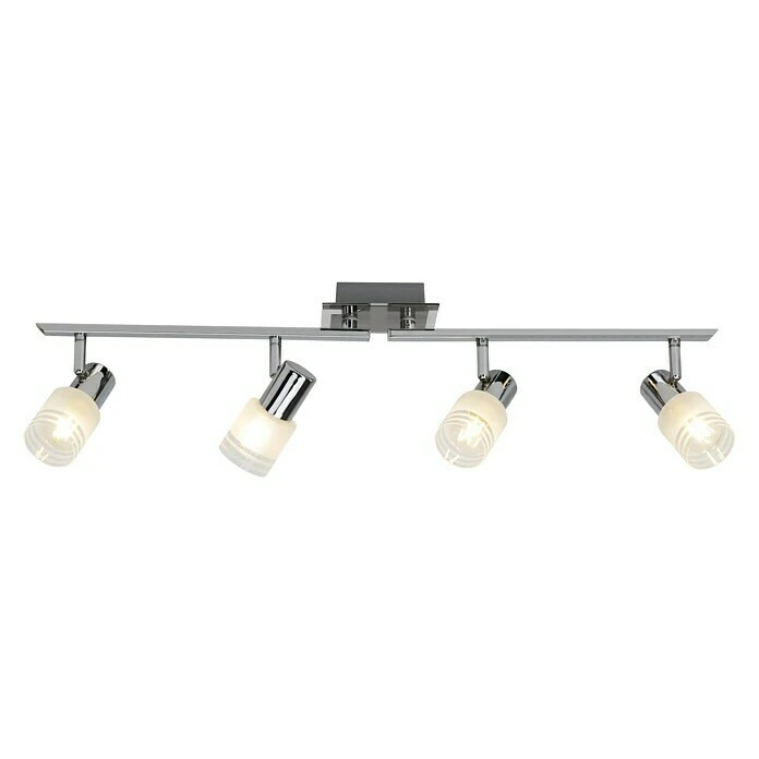 BAUHAUS Brilliant Lea Deckenstrahler 4 W, L X B X H: 17 X 79 X 17 Cm, Eisen/Chrom, E14, 4 Stk. 4 BAUHAUS Brilliant Lea Deckenstrahler 4 W, L X B X H: 17 X 79 X 17 Cm, Eisen/Chrom, E14, 4 Stk. – Bild 2