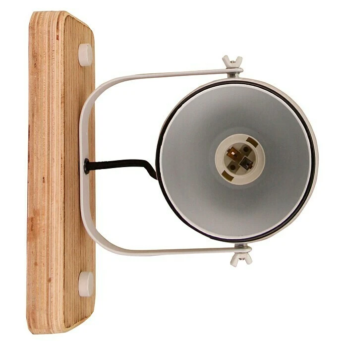 BAUHAUS Wandstrahler 40 W, Weiß/Holz, E27 4 BAUHAUS Wandstrahler 40 W, Weiß/Holz, E27 – Bild 2