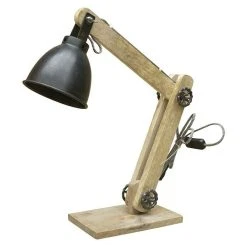 BAUHAUS Tween Light Tischleuchte Kumla 25 W, Naturholz, Schwarz, E27