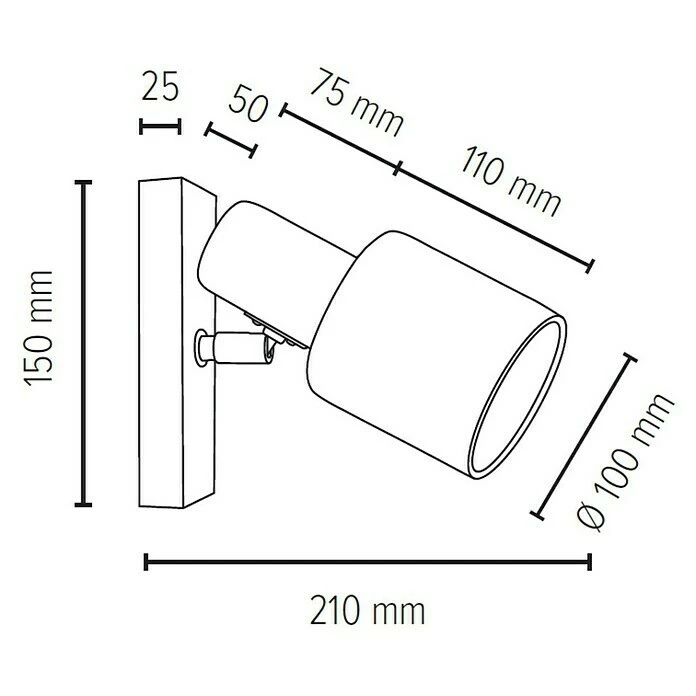 BAUHAUS Spotlight Wandstrahler Treehouse 25 W, L X B X H: 21 X 10 X 15 Cm, Geölt Eiche, Weiß, E27 7 BAUHAUS Spotlight Wandstrahler Treehouse 25 W, L X B X H: 21 X 10 X 15 Cm, Geölt Eiche, Weiß, E27 – Bild 5