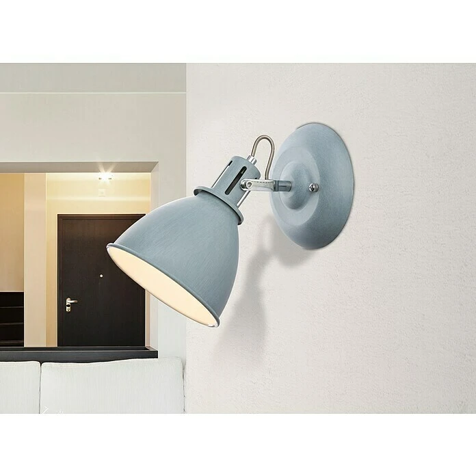 BAUHAUS Globo Wandstrahler Jonas 40 W, L X B X H: 22 X 15 X 22 Cm, Grau, E14 4 BAUHAUS Globo Wandstrahler Jonas 40 W, L X B X H: 22 X 15 X 22 Cm, Grau, E14 – Bild 2