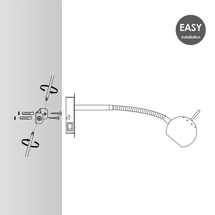 BAUHAUS Home Sweet Home LED-Wandstrahler Bollo Flex 5,8 W, L X B X H: 14 X 14 X 11,5 Cm, Sandweiß, Warmweiß 8 BAUHAUS Home Sweet Home LED-Wandstrahler Bollo Flex 5,8 W, L X B X H: 14 X 14 X 11,5 Cm, Sandweiß, Warmweiß – Bild 6