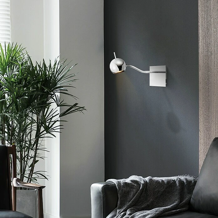 BAUHAUS Home Sweet Home LED-Wandstrahler Bollo Flex 5,8 W, L X B X H: 14 X 14 X 11,5 Cm, Chrom, Warmweiß 4 BAUHAUS Home Sweet Home LED-Wandstrahler Bollo Flex 5,8 W, L X B X H: 14 X 14 X 11,5 Cm, Chrom, Warmweiß – Bild 2