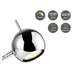 BAUHAUS Home Sweet Home LED-Wandstrahler Bollo Flex 5,8 W, L X B X H: 14 X 14 X 11,5 Cm, Chrom, Warmweiß 10 BAUHAUS Home Sweet Home LED-Wandstrahler Bollo Flex 5,8 W, L X B X H: 14 X 14 X 11,5 Cm, Chrom, Warmweiß -Bauhaus Home 12 3948