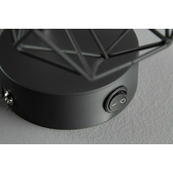 BAUHAUS Honsel Leuchten Wandleuchte Rund Ran 40 W, Grau/Nickel, E14 4 BAUHAUS Honsel Leuchten Wandleuchte Rund Ran 40 W, Grau/Nickel, E14 – Bild 2