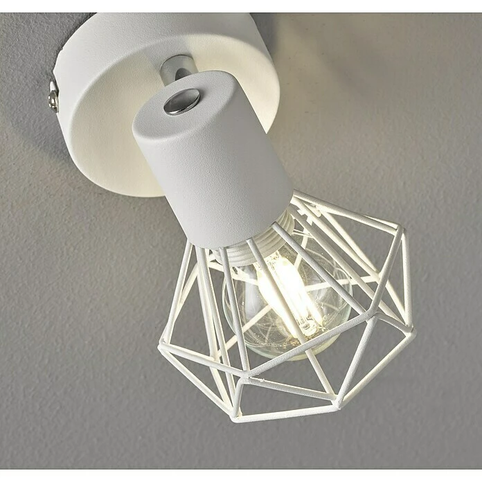 BAUHAUS Honsel Leuchten Wandleuchte Rund Ran 40 W, Weiß-sanitiniert, E14 4 BAUHAUS Honsel Leuchten Wandleuchte Rund Ran 40 W, Weiß-sanitiniert, E14 – Bild 3