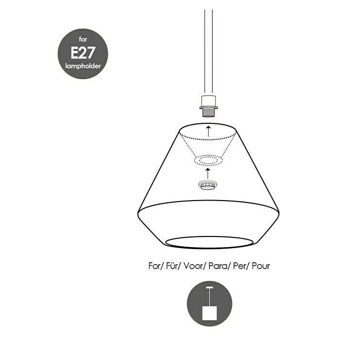 BAUHAUS Home Sweet Home Lampenschirm Java L X B X H: 20 X 20 X 18 Cm, E27 7 BAUHAUS Home Sweet Home Lampenschirm Java L X B X H: 20 X 20 X 18 Cm, E27 – Bild 5
