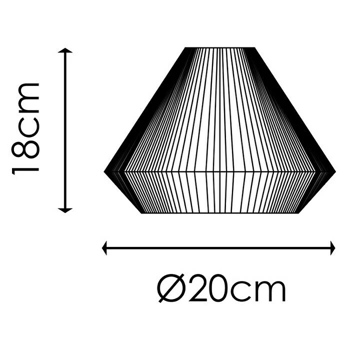 BAUHAUS Home Sweet Home Lampenschirm Java L X B X H: 20 X 20 X 18 Cm, E27 8 BAUHAUS Home Sweet Home Lampenschirm Java L X B X H: 20 X 20 X 18 Cm, E27 – Bild 6