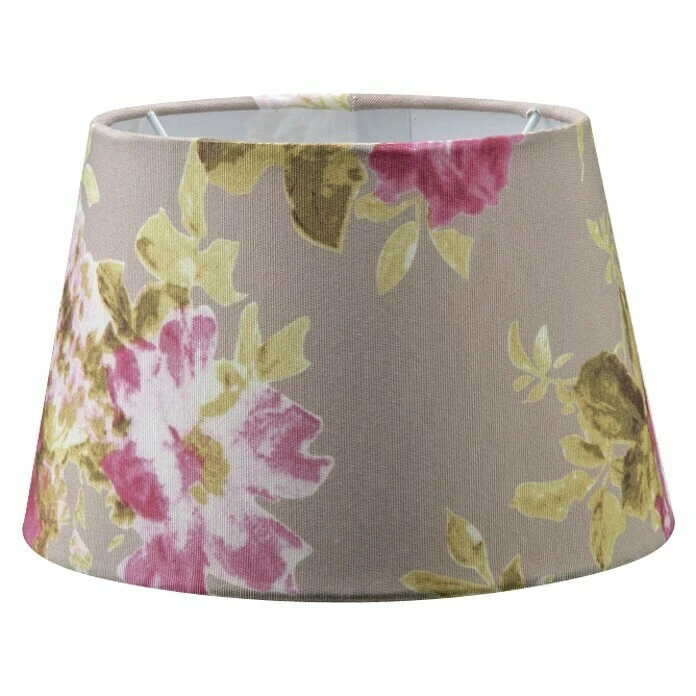 BAUHAUS Home Sweet Home Lampenschirm Blumen Ø X H: 20 X 13 Cm, Grau, Baumwolle, Rund 3 BAUHAUS Home Sweet Home Lampenschirm Blumen Ø X H: 20 X 13 Cm, Grau, Baumwolle, Rund