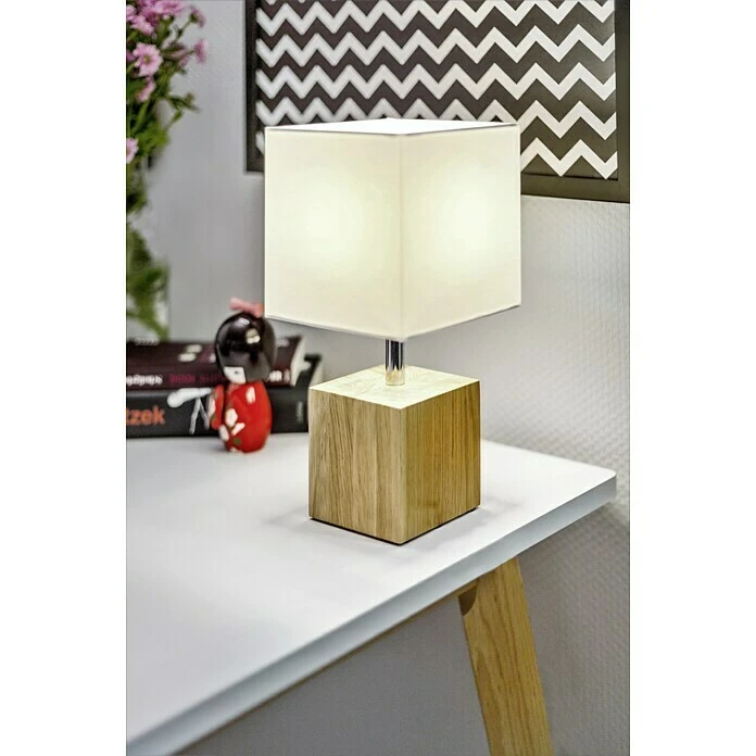 BAUHAUS Spotlight Tischleuchte Square 25 W, L X B X H: 15 X 15 X 30 Cm, Eiche, E27 4 BAUHAUS Spotlight Tischleuchte Square 25 W, L X B X H: 15 X 15 X 30 Cm, Eiche, E27 – Bild 2