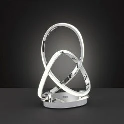 BAUHAUS WOFI Indigo LED-Tischleuchte 19 W, L X B X H: 28 X 14 X 33 Cm, Chrom, Warmweiß