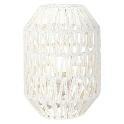 BAUHAUS Home Sweet Home Rope Tischleuchte Rund 40 W, Ø X H: 200 Mm X 29 Cm, Weiß, E27