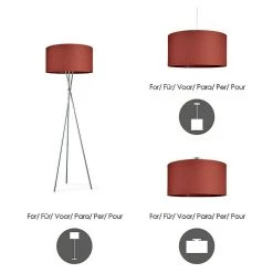 BAUHAUS Home Sweet Home Lampenschirm Canvas 50 Cm, Spanish Red, Baumwolle, Rund 12 BAUHAUS Home Sweet Home Lampenschirm Canvas 50 Cm, Spanish Red, Baumwolle, Rund -Bauhaus Home 12 540