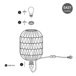 BAUHAUS Home Sweet Home Rope Tischleuchte Rund 40 W, Ø X H: 200 Mm X 29 Cm, Weiß, E27 12 BAUHAUS Home Sweet Home Rope Tischleuchte Rund 40 W, Ø X H: 200 Mm X 29 Cm, Weiß, E27 -Bauhaus Home 12 58