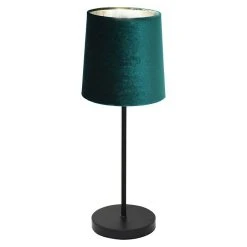BAUHAUS Tween Light Tischleuchte Velvet 60 W, Petrol/Schwarz, E27