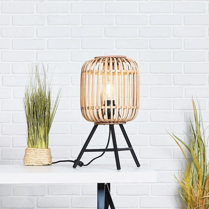 BAUHAUS Brilliant Woodrow Tischleuchte Hellbraun, E27, 60 W 3 BAUHAUS Brilliant Woodrow Tischleuchte Hellbraun, E27, 60 W