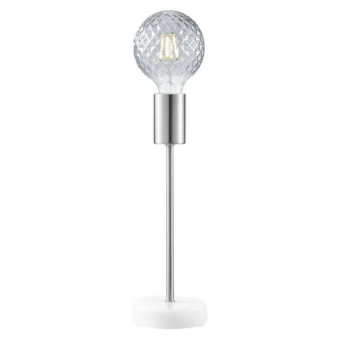 BAUHAUS Home Sweet Home Lampenfuß Cava 10 W, E27, Weiß/Silber, Höhe: 38 Cm 3 BAUHAUS Home Sweet Home Lampenfuß Cava 10 W, E27, Weiß/Silber, Höhe: 38 Cm