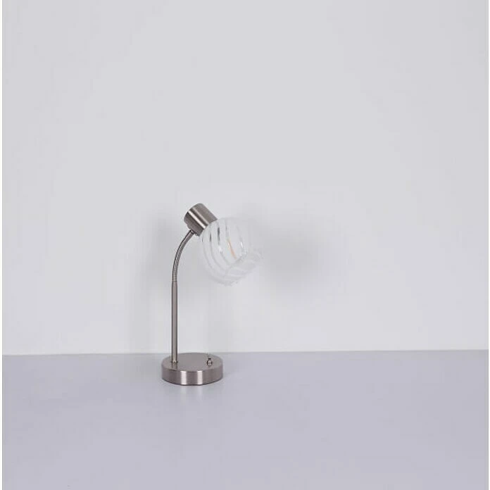 BAUHAUS Globo Tischleuchte Willy 40 W, L X B X H: 24 X 23 X 40 Cm, Nickel Matt, E27 6 BAUHAUS Globo Tischleuchte Willy 40 W, L X B X H: 24 X 23 X 40 Cm, Nickel Matt, E27 – Bild 4