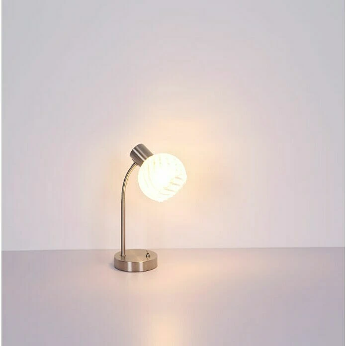 BAUHAUS Globo Tischleuchte Willy 40 W, L X B X H: 24 X 23 X 40 Cm, Nickel Matt, E27 7 BAUHAUS Globo Tischleuchte Willy 40 W, L X B X H: 24 X 23 X 40 Cm, Nickel Matt, E27 – Bild 5