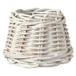 BAUHAUS Home Sweet Home Lampenschirm Roseau 12,5 Cm, Weiß, Rattan, Oval