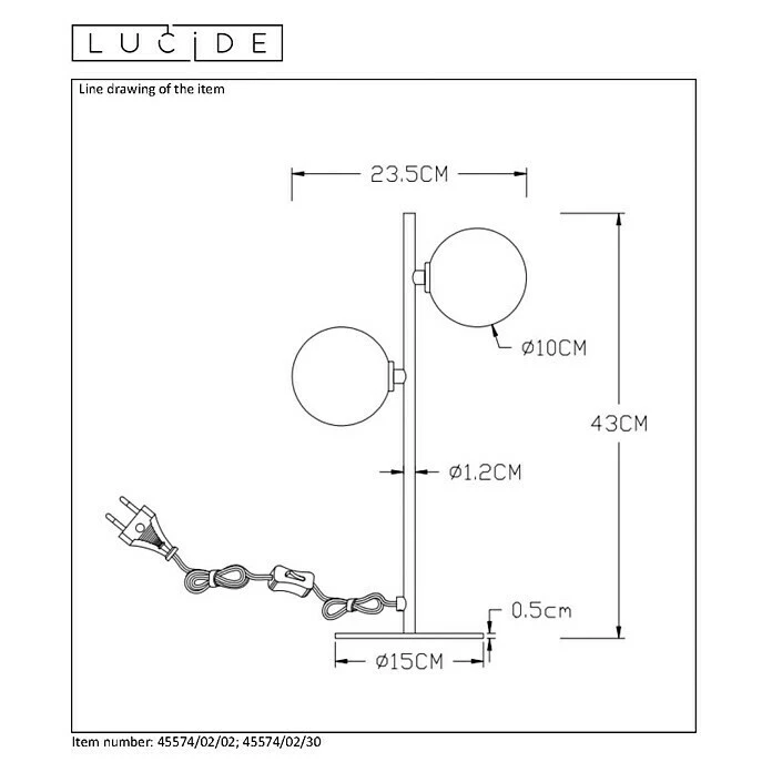BAUHAUS Lucide Tycho Tischleuchte 56 W, L X B X H: 15 X 22 X 43 Cm, Gold, G9 6 BAUHAUS Lucide Tycho Tischleuchte 56 W, L X B X H: 15 X 22 X 43 Cm, Gold, G9 – Bild 4