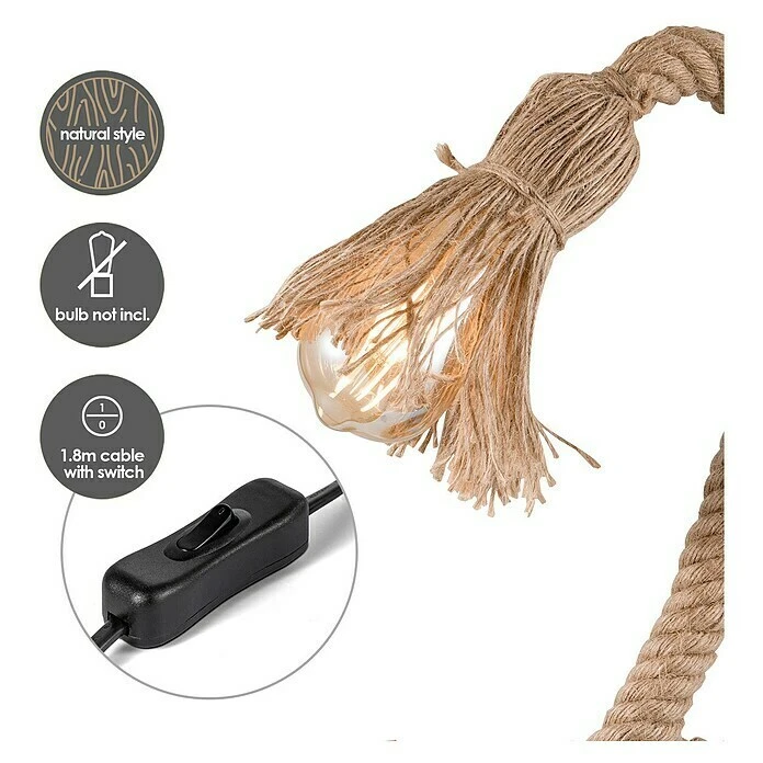 BAUHAUS Home Sweet Home Tischleuchte Pier 10 W, Beige, E27 5 BAUHAUS Home Sweet Home Tischleuchte Pier 10 W, Beige, E27 – Bild 3