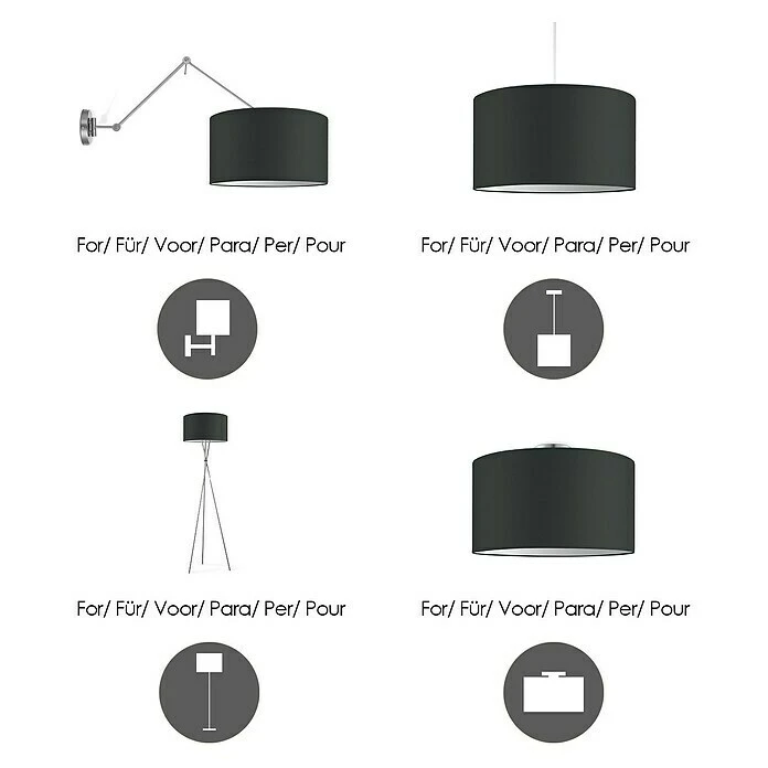 BAUHAUS Home Sweet Home Lampenschirm Bling Ø X H: 450 Mm X 23 Cm, Anthrazit 7 BAUHAUS Home Sweet Home Lampenschirm Bling Ø X H: 450 Mm X 23 Cm, Anthrazit – Bild 5