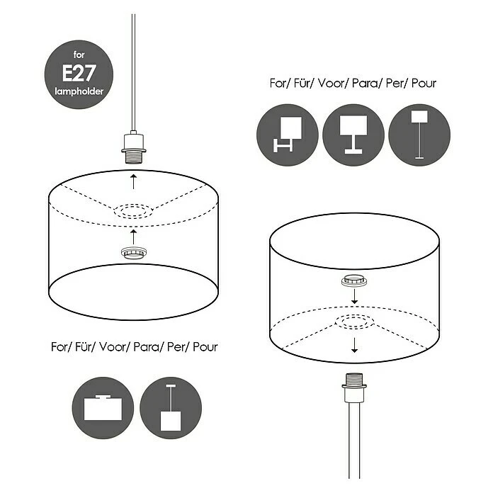 BAUHAUS Home Sweet Home Lampenschirm Bling Ø X H: 450 Mm X 23 Cm, Anthrazit 8 BAUHAUS Home Sweet Home Lampenschirm Bling Ø X H: 450 Mm X 23 Cm, Anthrazit – Bild 6