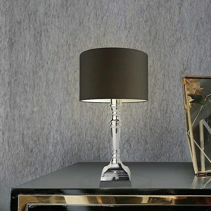 BAUHAUS Home Sweet Home Lampenfuß Baroc 60 W, Farbe: Chrom, Höhe: 28,5 Cm 3 BAUHAUS Home Sweet Home Lampenfuß Baroc 60 W, Farbe: Chrom, Höhe: 28,5 Cm