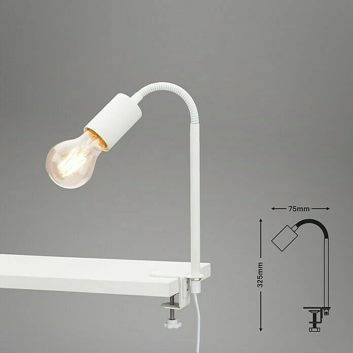 BAUHAUS Briloner Klemmleuchte Krampo Weiß 6 BAUHAUS Briloner Klemmleuchte Krampo Weiß – Bild 4