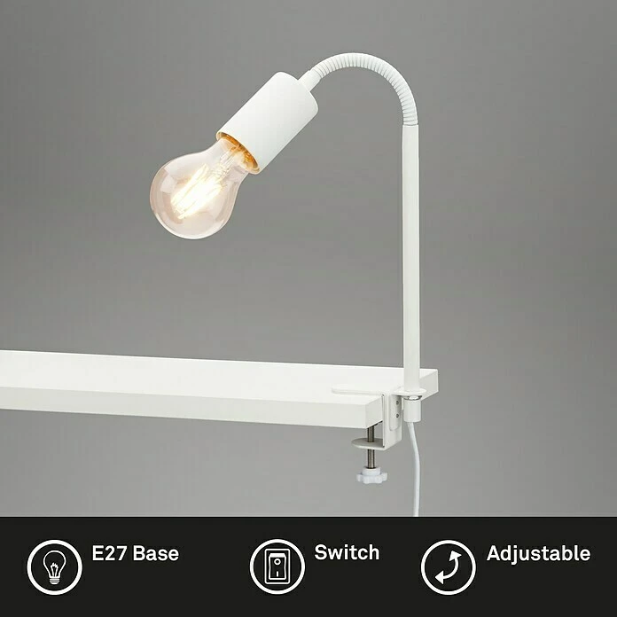 BAUHAUS Briloner Klemmleuchte Krampo Weiß 8 BAUHAUS Briloner Klemmleuchte Krampo Weiß – Bild 6