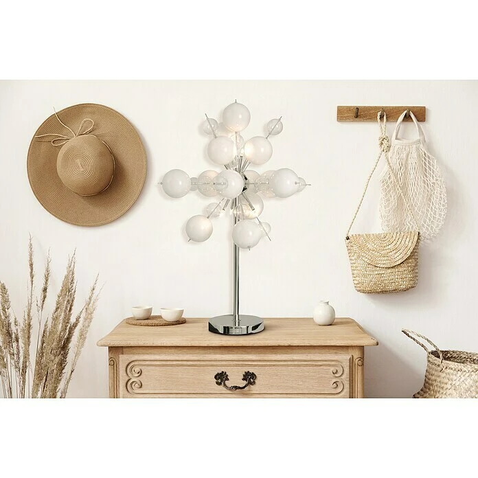 BAUHAUS Deko-Tischleuchte Weiß, G9 3 BAUHAUS Deko-Tischleuchte Weiß, G9