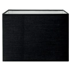 BAUHAUS Home Sweet Home Lampenschirm Block L X B X H: 25 X 25 X 18 Cm, Night Black, Baumwolle, Eckig
