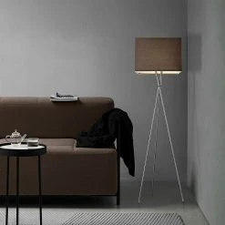 BAUHAUS Home Sweet Home Lampenschirm Block L X B X H: 40 X 40 X 27 Cm, Braun, Baumwolle, Eckig