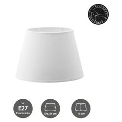 BAUHAUS Home Sweet Home Lampenschirm Largo Ø X H: 24 X 16 Cm, Pure White, Stoff, Oval 10 BAUHAUS Home Sweet Home Lampenschirm Largo Ø X H: 24 X 16 Cm, Pure White, Stoff, Oval -Bauhaus Home 12 860