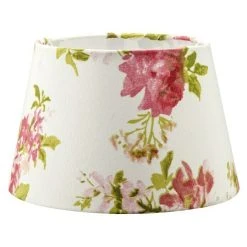 BAUHAUS Home Sweet Home Lampenschirm Blumen Ø X H: 20 X 13 Cm, Creme, Baumwolle, Rund