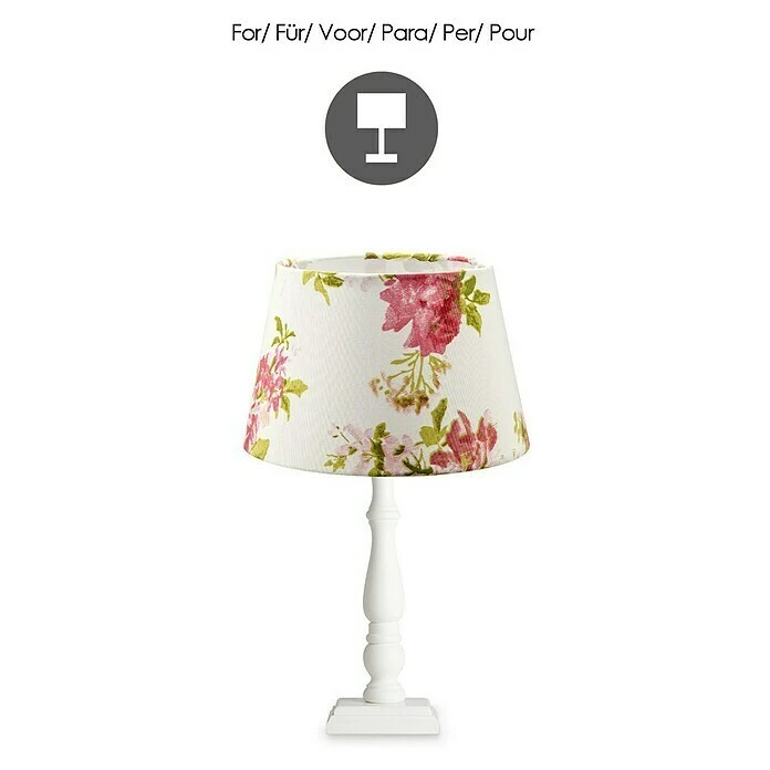 BAUHAUS Home Sweet Home Lampenschirm Blumen Ø X H: 20 X 13 Cm, Creme, Baumwolle, Rund 5 BAUHAUS Home Sweet Home Lampenschirm Blumen Ø X H: 20 X 13 Cm, Creme, Baumwolle, Rund – Bild 3