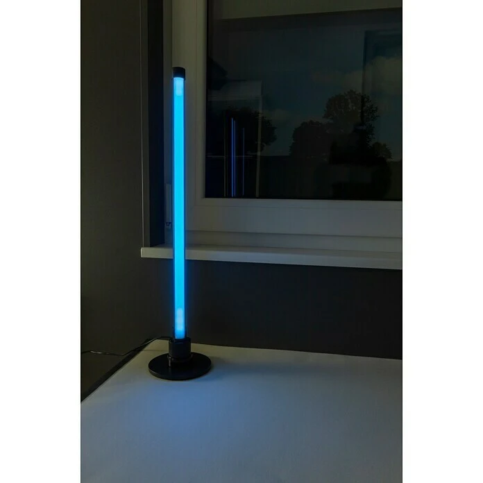 BAUHAUS REV LED-Tischleuchte 8 W, L X B X H: 13,5 X 13,5 X 59 Cm, Anthrazit, RGBW 4 BAUHAUS REV LED-Tischleuchte 8 W, L X B X H: 13,5 X 13,5 X 59 Cm, Anthrazit, RGBW – Bild 2