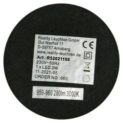 BAUHAUS Reality Leuchten LED-Tischleuchte Rund Queen 2 W, Ø X H: 150 Mm X 24 Cm, Messing, Warmweiß 13 BAUHAUS Reality Leuchten LED-Tischleuchte Rund Queen 2 W, Ø X H: 150 Mm X 24 Cm, Messing, Warmweiß -Bauhaus Home 12 907