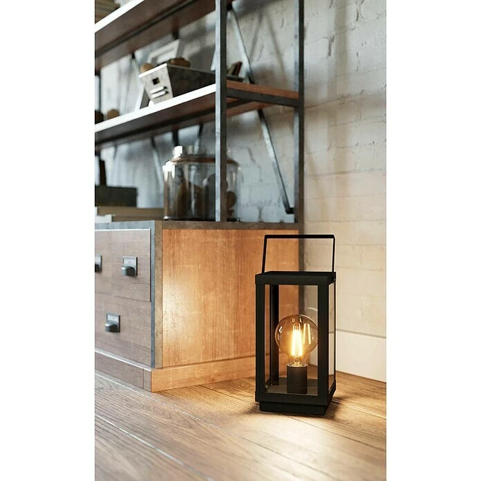 BAUHAUS Eglo Deko-Tischleuchte BRADFORD 1 60 W, L X B X H: 16,5 X 15 X 37 Cm, Schwarz, E27 4 BAUHAUS Eglo Deko-Tischleuchte BRADFORD 1 60 W, L X B X H: 16,5 X 15 X 37 Cm, Schwarz, E27 – Bild 2
