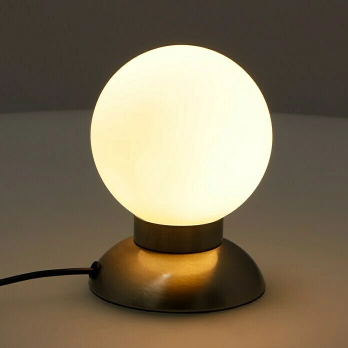 BAUHAUS Reality Leuchten LED-Tischleuchte Rund Princess 3 W, Ø X H: 100 Mm X 13 Cm, Nickel, Warmweiß 3 BAUHAUS Reality Leuchten LED-Tischleuchte Rund Princess 3 W, Ø X H: 100 Mm X 13 Cm, Nickel, Warmweiß