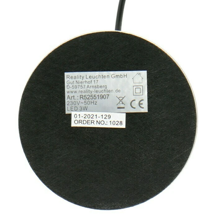 BAUHAUS Reality Leuchten LED-Tischleuchte Rund Princess 3 W, Ø X H: 100 Mm X 13 Cm, Nickel, Warmweiß 4 BAUHAUS Reality Leuchten LED-Tischleuchte Rund Princess 3 W, Ø X H: 100 Mm X 13 Cm, Nickel, Warmweiß – Bild 2