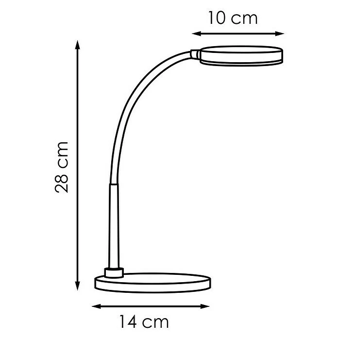 BAUHAUS LED-Tischleuchte Polly 5,5 W, L X B X H: 14 X 14 X 28 Cm, Schwarz, Warmweiß 4 BAUHAUS LED-Tischleuchte Polly 5,5 W, L X B X H: 14 X 14 X 28 Cm, Schwarz, Warmweiß – Bild 2