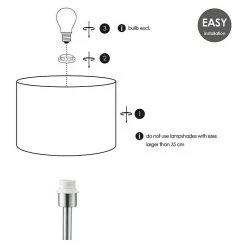 BAUHAUS Home Sweet Home Lampenfuß Stick 40 W, Farbe: Stahl Matt, Höhe: 39 Cm 10 BAUHAUS Home Sweet Home Lampenfuß Stick 40 W, Farbe: Stahl Matt, Höhe: 39 Cm -Bauhaus Home 12 935