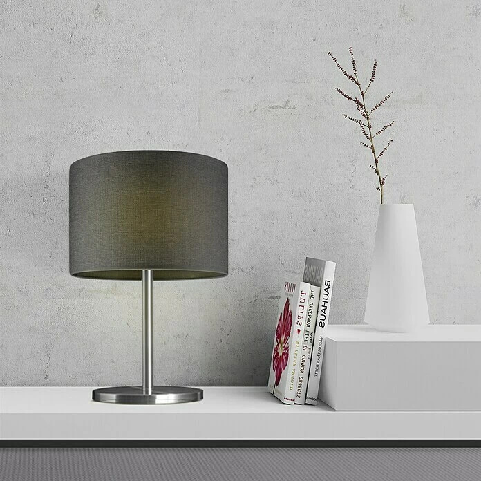 BAUHAUS Home Sweet Home Lampenschirm Canvas 30 Cm, Sturmgrau, Baumwolle, Rund 3 BAUHAUS Home Sweet Home Lampenschirm Canvas 30 Cm, Sturmgrau, Baumwolle, Rund
