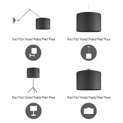 BAUHAUS Home Sweet Home Lampenschirm Canvas 30 Cm, Sturmgrau, Baumwolle, Rund 13 BAUHAUS Home Sweet Home Lampenschirm Canvas 30 Cm, Sturmgrau, Baumwolle, Rund -Bauhaus Home 12 945