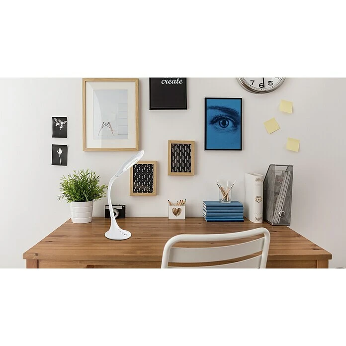 BAUHAUS Globo LED-Tischleuchte Pattaya 10 W, L X B X H: 50 X 17,7 X 79 Cm, Weiß, Warmweiß 4 BAUHAUS Globo LED-Tischleuchte Pattaya 10 W, L X B X H: 50 X 17,7 X 79 Cm, Weiß, Warmweiß – Bild 2